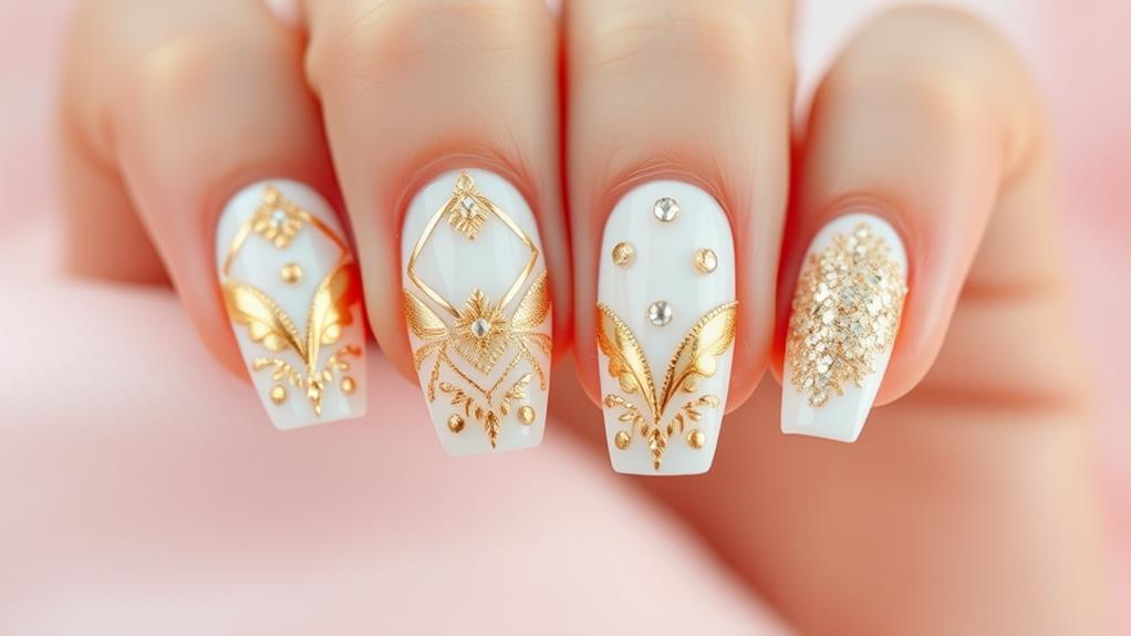 elegant white and gold