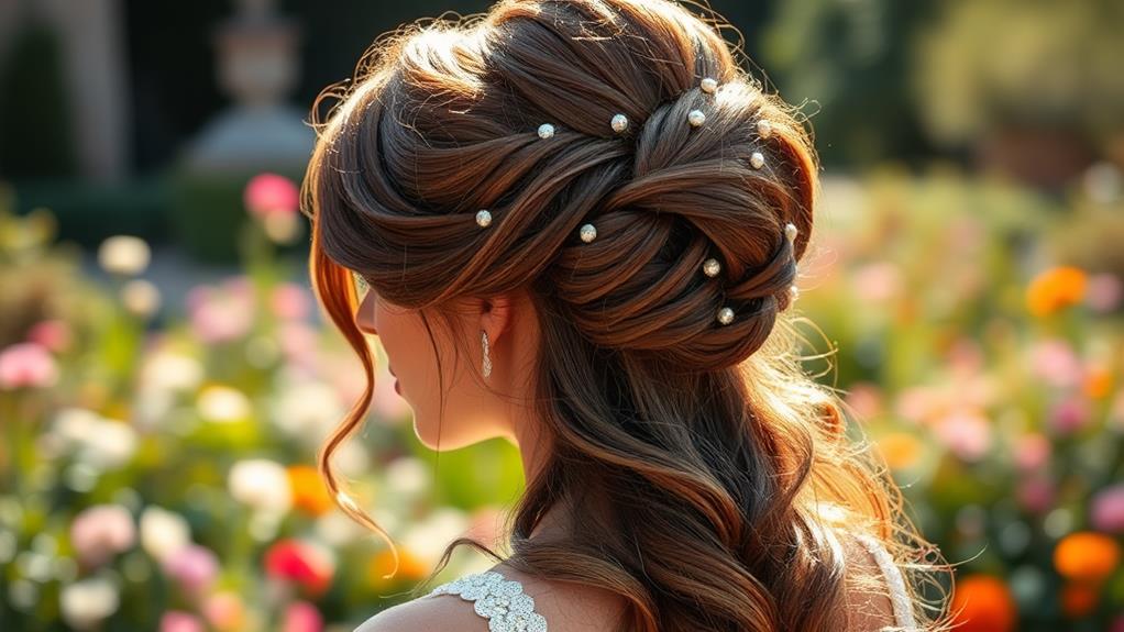 eye catching long hair updos