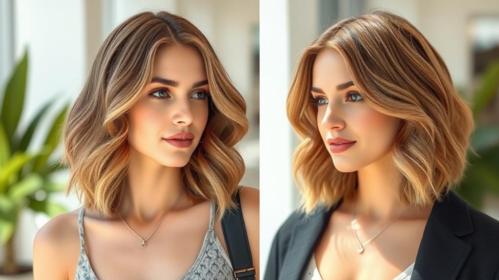 layered textured long bob