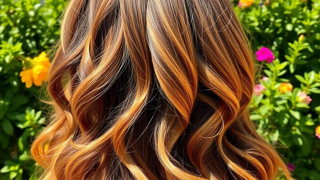 radiant brunette balayage style