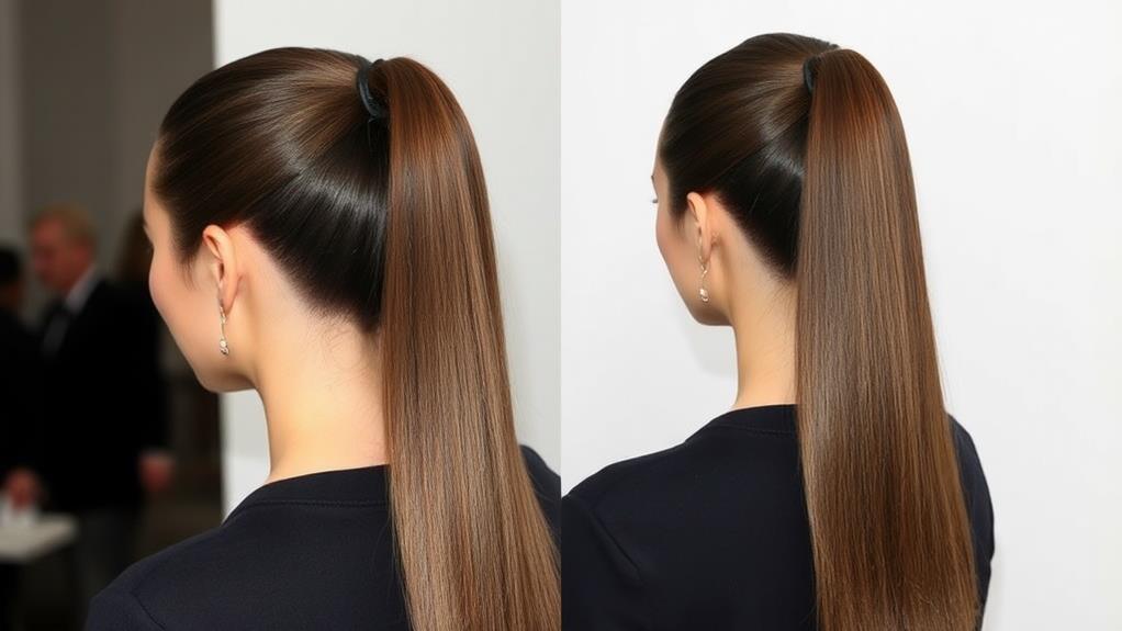 stylish high sleek ponytail