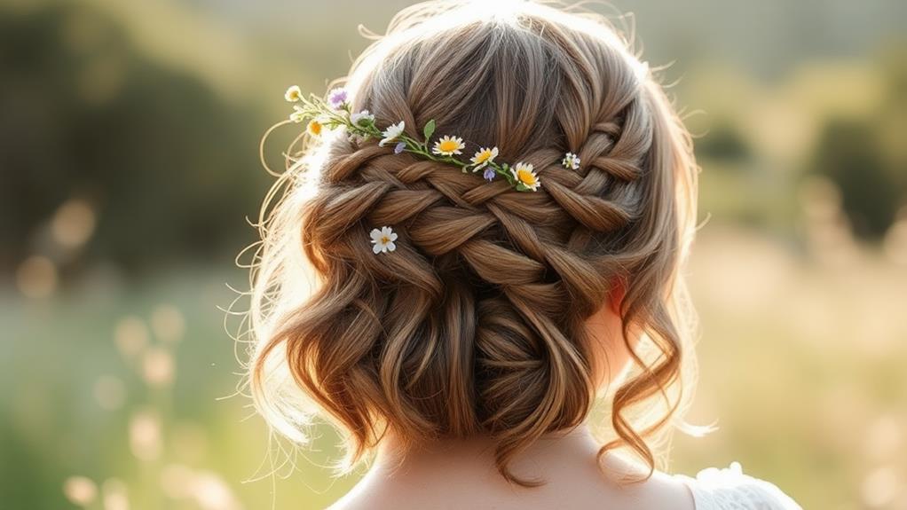 bohemian half up hairstyle