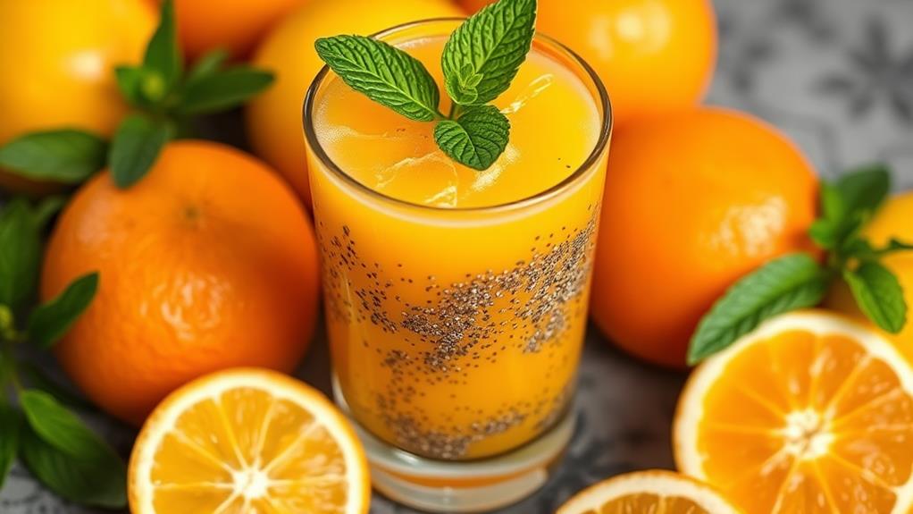 citrus infused chia seed beverage