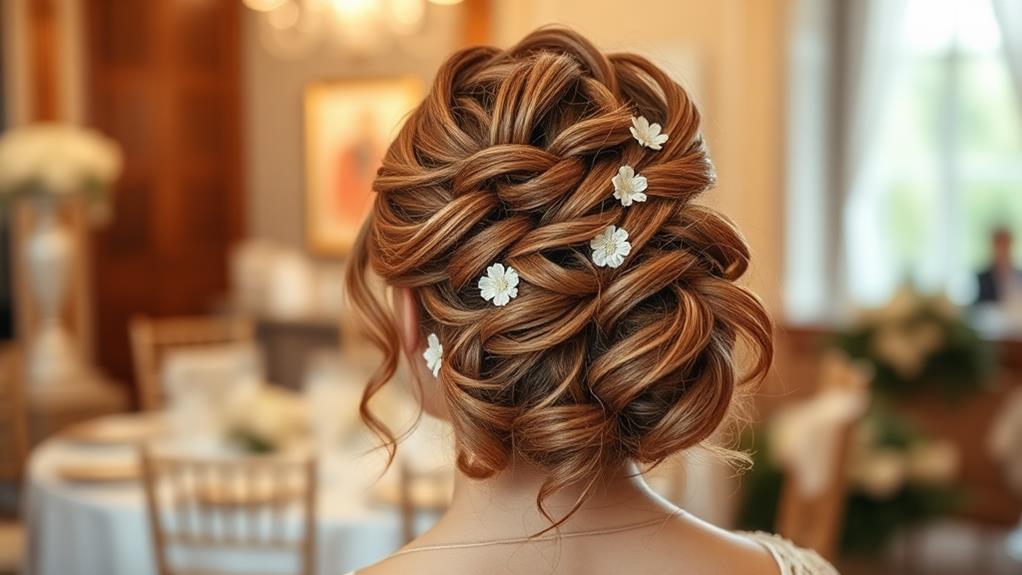 elegant curly updo style