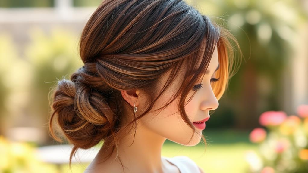 elegant low chignon hairstyle