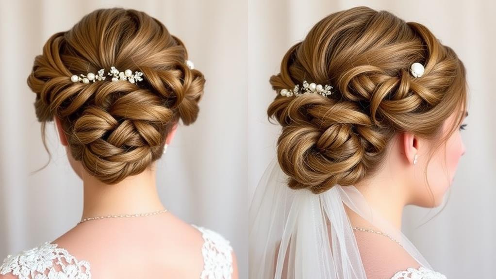 elegant veiled hairstyle design