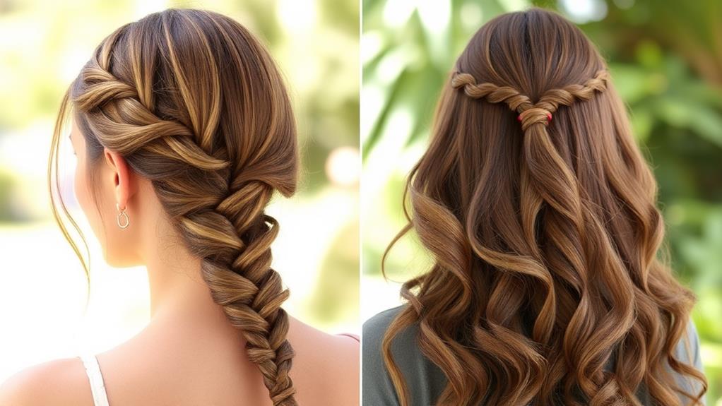 fishtail braid hairstyle detail