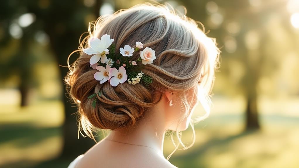 floral inspired elegant hairstyle