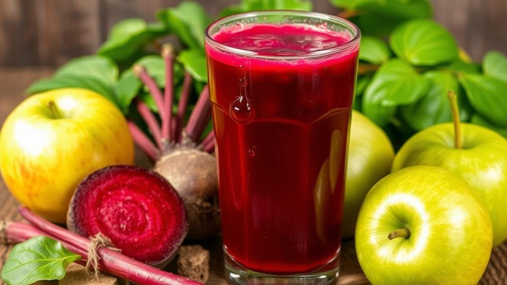 healthy beetroot apple beverage