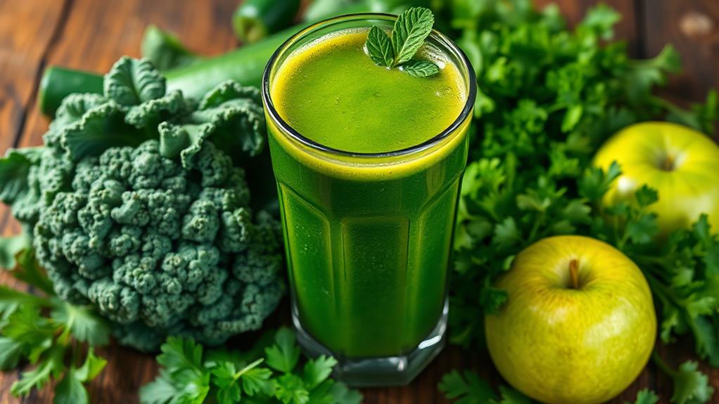 healthy green detox beverage