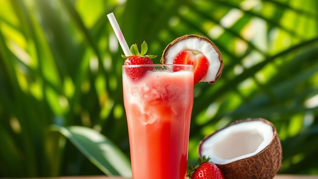 refreshing strawberry coconut blend