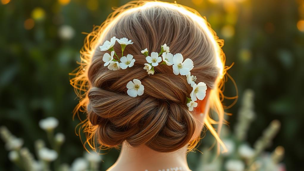 romantic hairstyle with twists