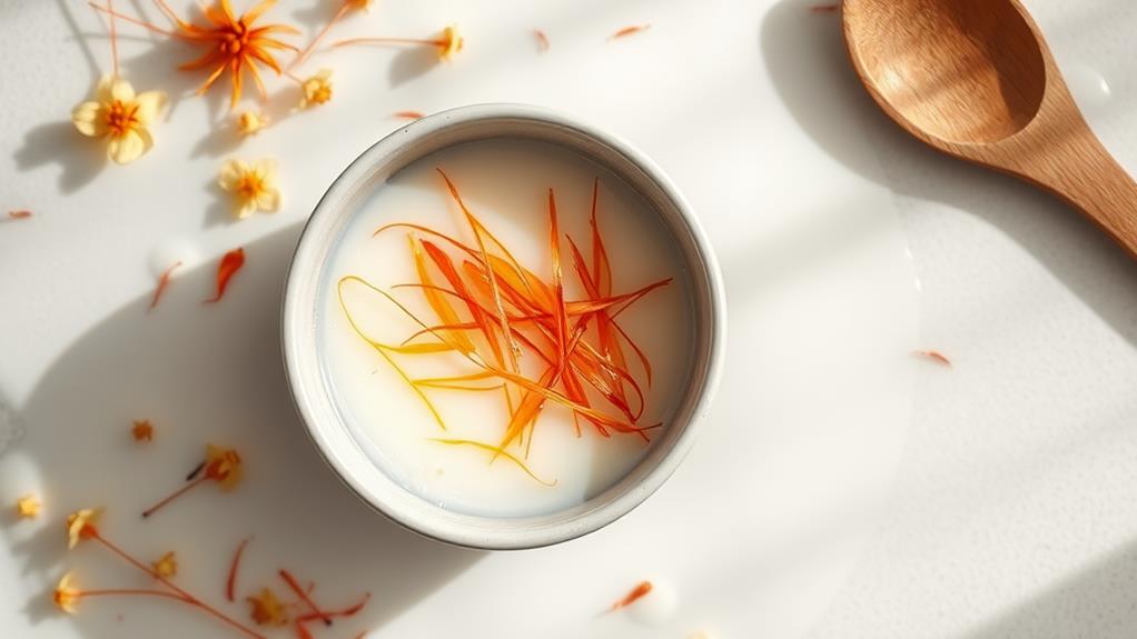 saffron infused milk mixture