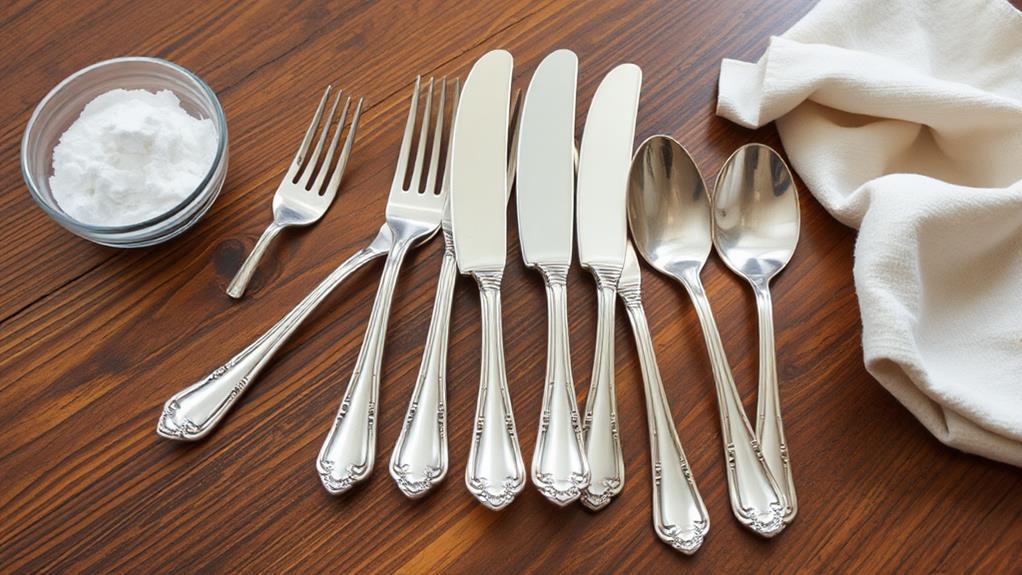 shining metal utensils technique