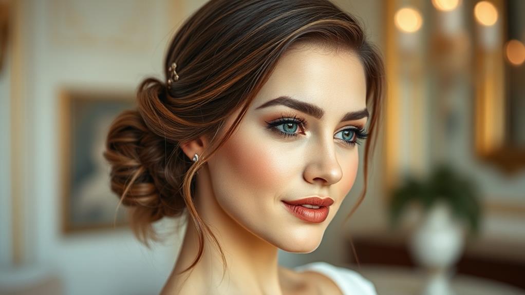 stylish low bun hairstyle